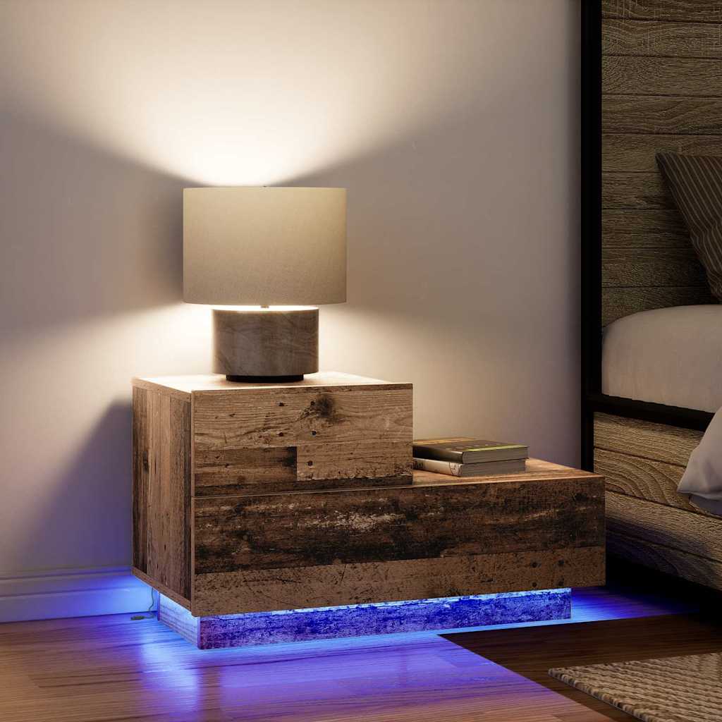 Nightstand Reclaimed Wood 70 x 36 x 40.5 cm Engineered Wood