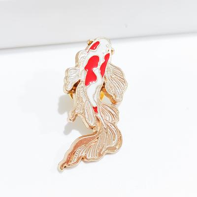 Crane Deer Brooch Retro Lotus Koi Metal Badge Personalized Creative Pin Accessories