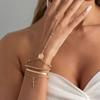 Salircon 4 Pcs/Set Vintage Gold Color Jesus Cross Pendant Bracelet for Women Creative Y-Shape Finger Chain Charm Bangles Jewelry