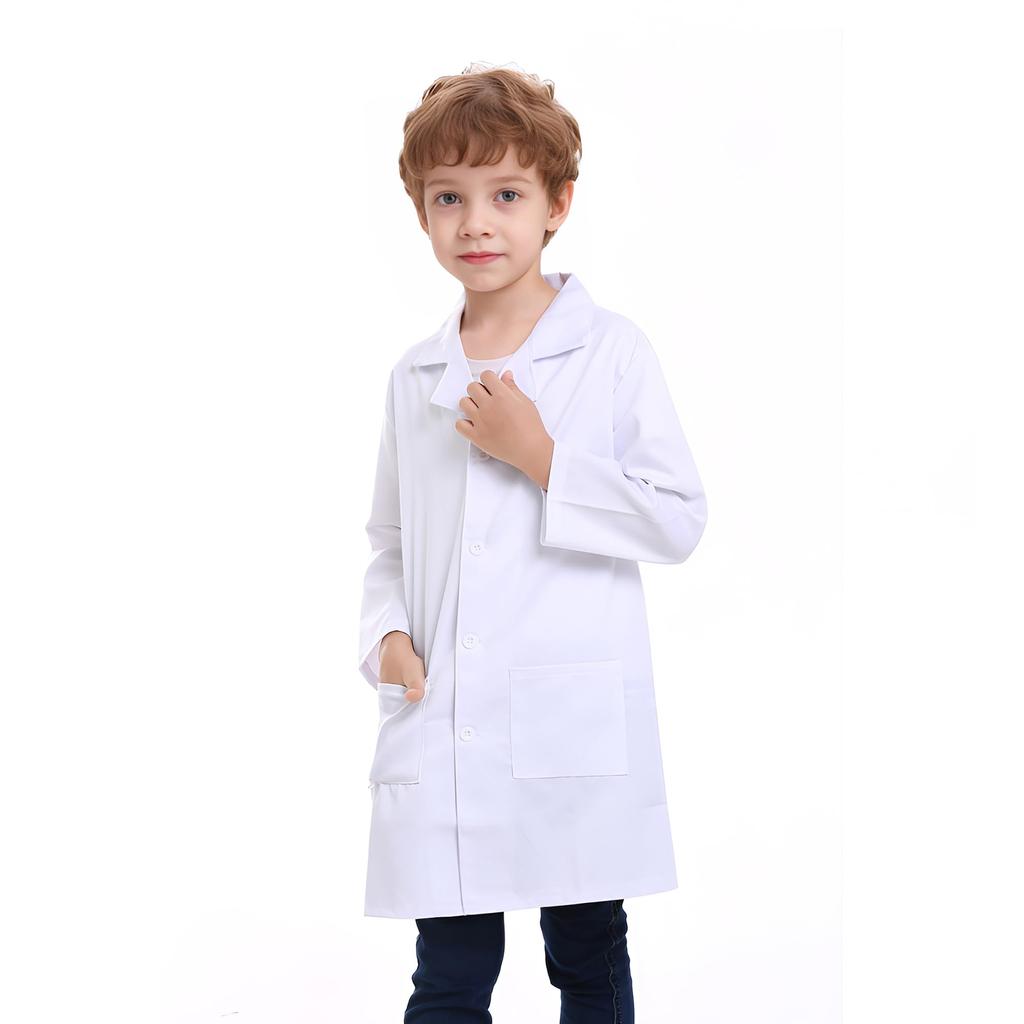 TopTie White Lab Scientist Costume for and Parties White Ages Kids' Coat, School, Halloween, Children's Day, - - 10-12