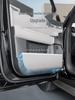 Equation Leopard Titanium 7 Car Door Kick Mats - Leather Anti-Scratch Protection Pads for Interior Modification.