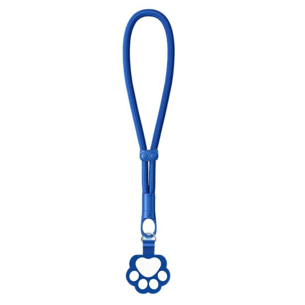 

Съемный ремешок для мобильного телефона Регулируемый ремешок на запястье для телефона Ремешок для телефона с кошачьей лапкой Подвесные украшения синий