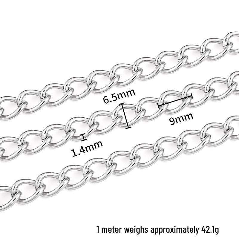 Handmade DIY Titanium Steel Adjustable Extension Chain for Jewelry and Clothing