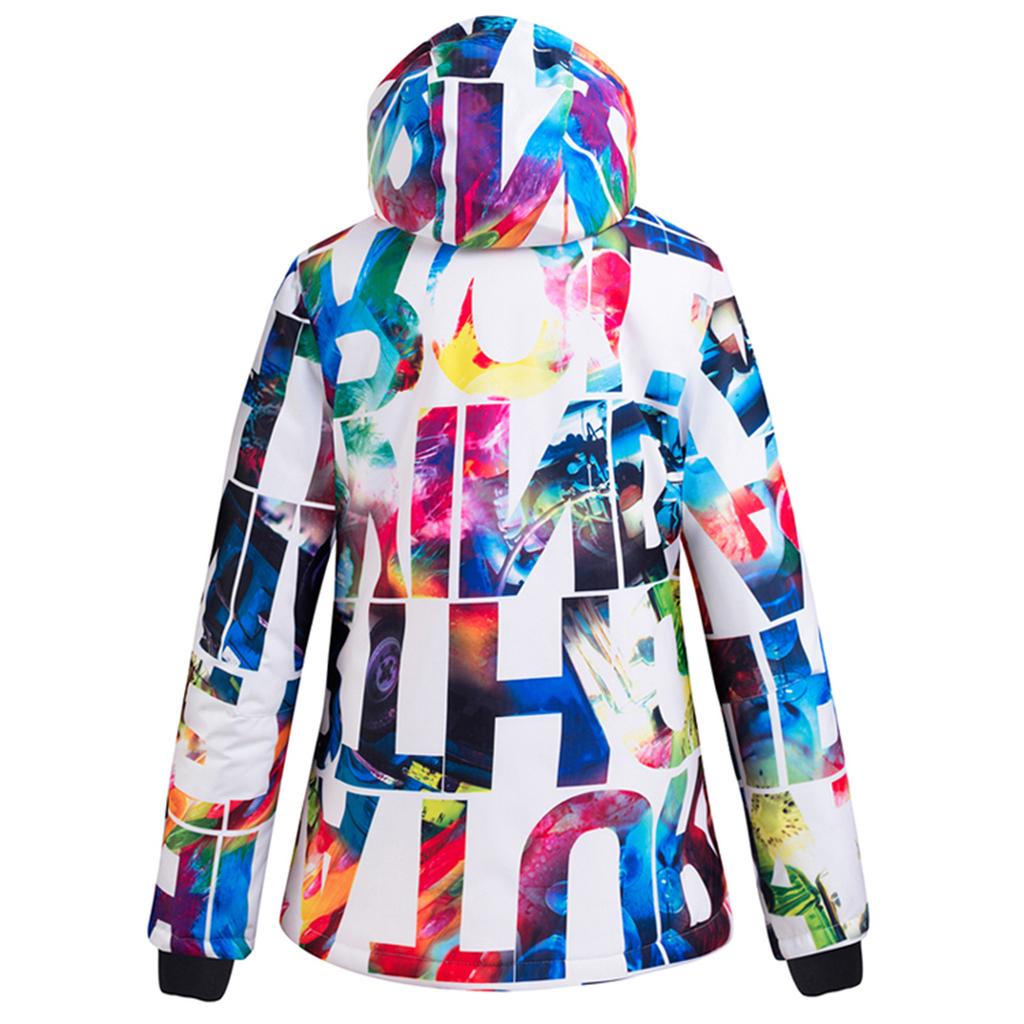 Lyžařský oblek Oblek Dámská snowboardová bunda Větruodolná, voděodolná a hřejivá Tlustý kabát