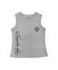 ESCAPEFROM Escf Lettering Cross Print Sleeveless Grey