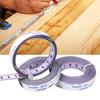 1/2/3/4/5/6m Self-adhesive Reverse Measuring Ruler Stainless Steel Tape Measure for Saw Tables