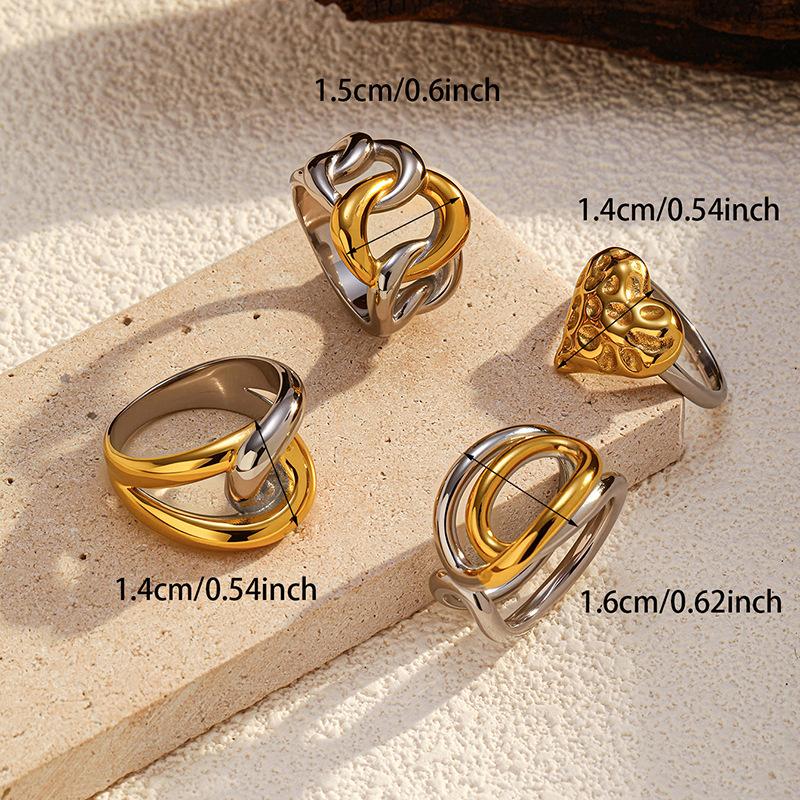Chenhe Jewelry European and American Accessories Wear Stainless Steel Color Matching Rings Women's Premium Sense Does Not Fade Titanium Steel Rings
