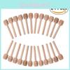Premium Quality 24pcs Wooden Jam Honey Dipper Wood Stirring Rod Stick Syrup Spoon