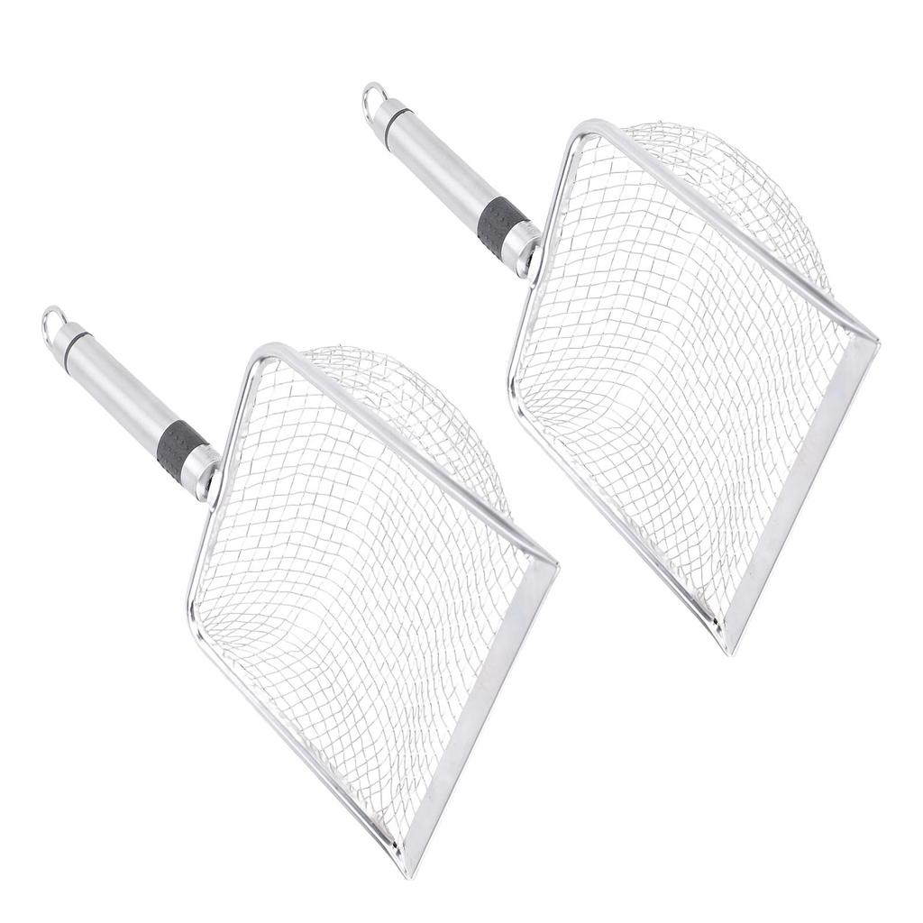 2PCS Cat Litter Scoop Stainless Steel Mesh Litter Shovel Sturdy Litter Cleaner Shovel with