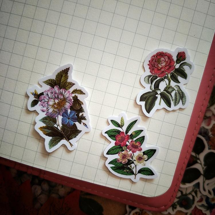 

42pcs/bag Retro Flower Fairy DIY Scrapbooking Album Happy Planner Decoration Sticker светло-серый