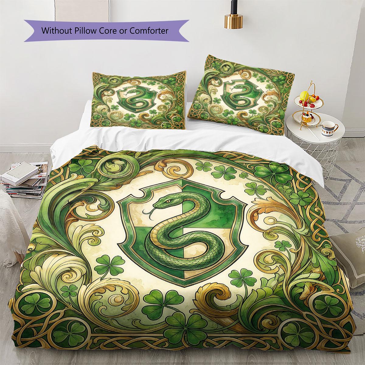 

HarryPotter Pattern Bedding Quilt Set Quilt Cover Pillowcase Home Decoration Birthday Gift (1 * duvet cover + 2 * pillowcase, without core) 135x200cm