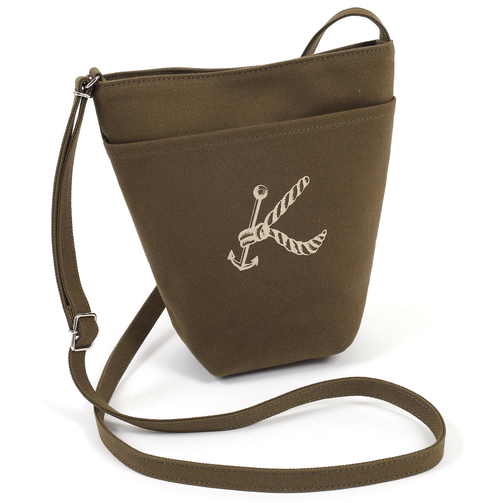 

Marine Taste Canvas Shoulder Bag Khaki 33331 [Kitamura] R-0780 Women s [Green]
