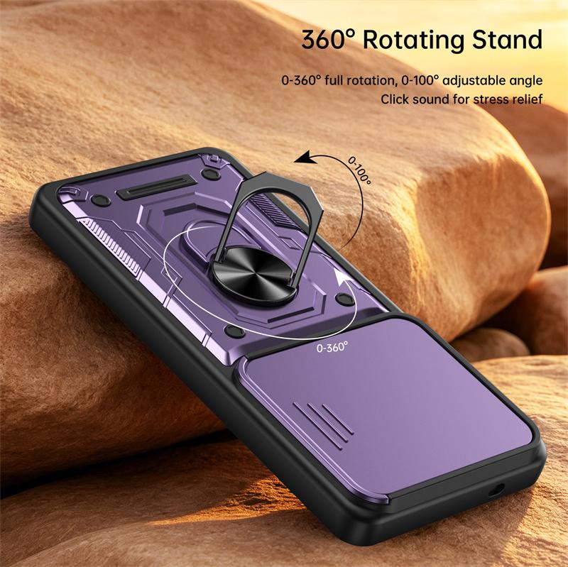 Armor Slide Lens Protect Phone Cases Fundas For Samsung Galaxy S26 Ultra S 26 Plus 5G GalaxyS26 Case Magnetic Holder Ring Cover