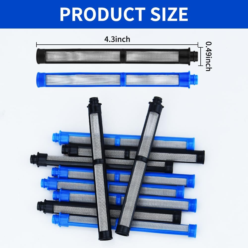 Airless Spray Gun Filter 287032 and 287033 Compatible with Suitable for Spray Gun Contractor II and FTx II Latex 60 Mesh 5pcs and 100 Mesh