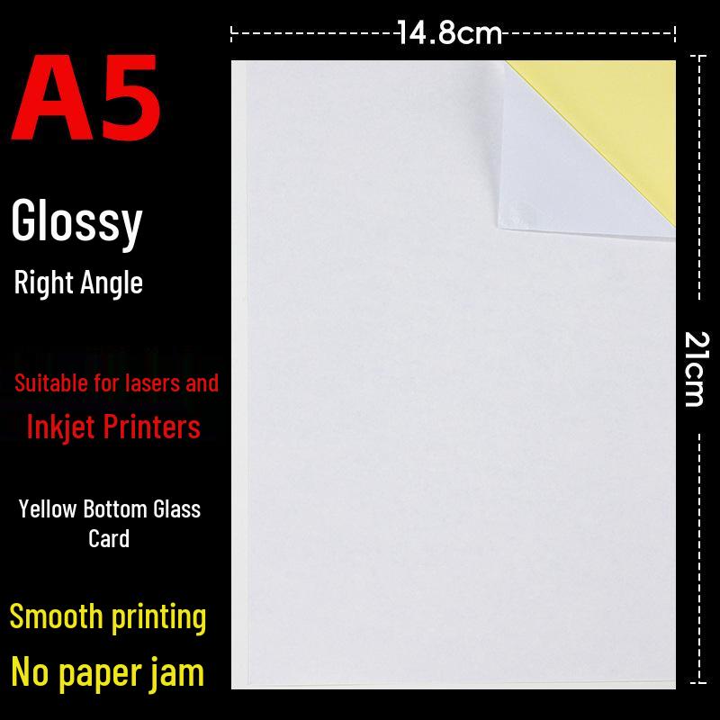 A4 Glossy/Matte Color Self-Adhesive Stickers for Inkjet & Laser Printing
