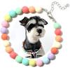 Acrylic Dog Collar Necklace Sparkling Pet Pearl Necklace Elegant Pet Neck Straps  Pet Supplies