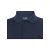 Emporio Armani EA7 Solid Color Button Straight Fit Short Sleeve Polo Shirt Men Polo Shirts Navy-Blue 8NPF09-PJNQZ-1578