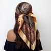 Fashion Square Silk Scarf Women Headband 90*90cm Print Neck Scarfs Office Hair Band Hand Kerchief Female Bandana Headwear