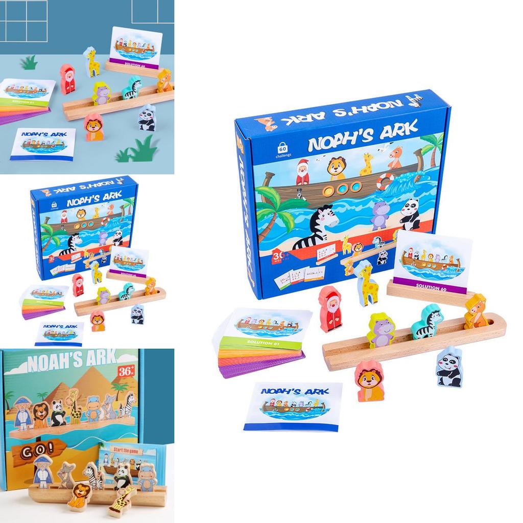 Noahs Ark Wooden Block Set For Early Childhood Cognitive Development