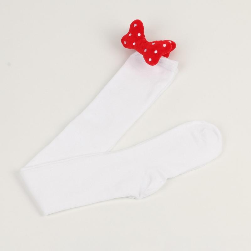 Calze lunghe da donna carine con fiocco 3D sopra il ginocchio, stampa a righe festive di Natale, calze alte sulla coscia con cartoni animati, calzetteria da festa