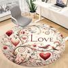 1pc Love Birds Office Round Area Rug,  Mat Suitable ForOffice, Under Office Chairs Bedroom Living Room Home Decor, Room Deco