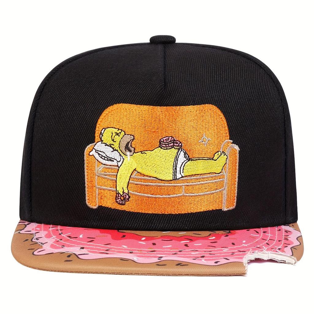 Anime Cartoon Hip Hop Sonnenschutz Flat Brim Duckbill Kappe