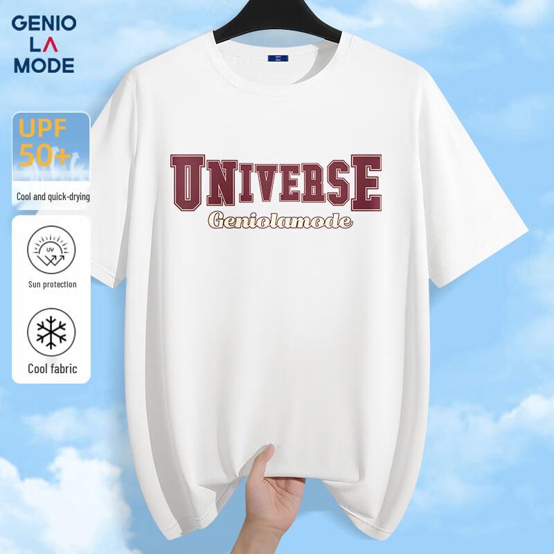 GENIOLAMODE Men s Ice Silk Retro T-Shirt 3XL