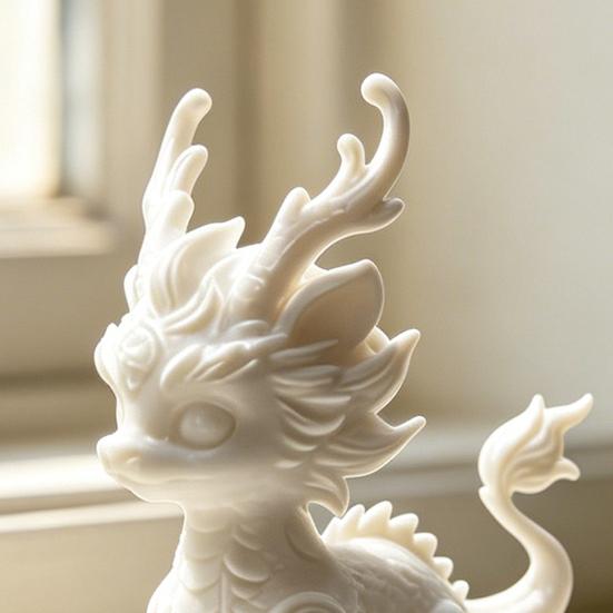 jijijing 3D Printed Qilin Statue, Traditional Chinese Mythical Beast Figurine, Auspicious Wealth And Blessings Figurine for Desk, Feng Shui Ornament