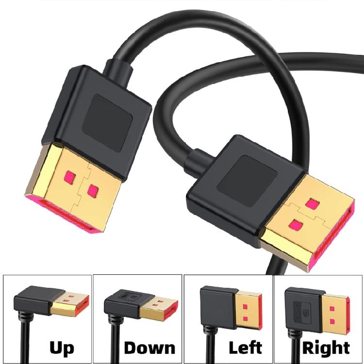 Molded Strain Relief DisplayPort Cable with Male-to-Male Ends, DisplayPort 1.4 Support, and Direct Video Transmission