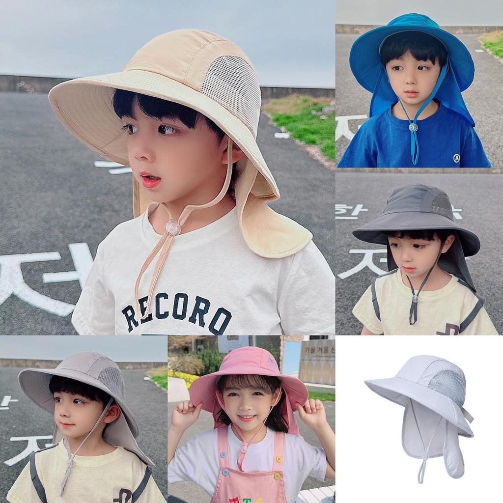 Sonnenhut für Baby Jungen und Mädchen mit breiter Krempe und Nackenschutz für Outdoor-Aktivitäten