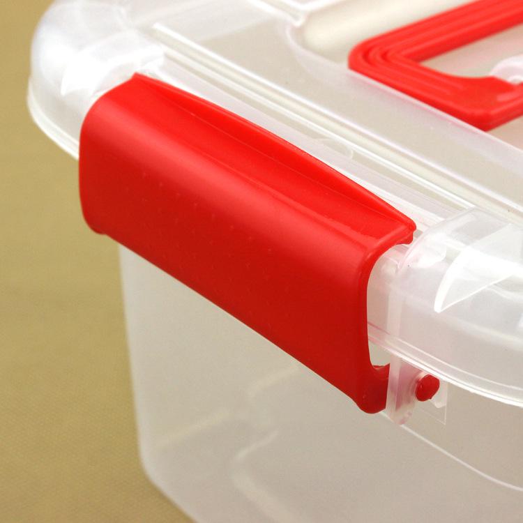PP Large Transparent Plastic Tote Storage Box with Lid for Toys and Food