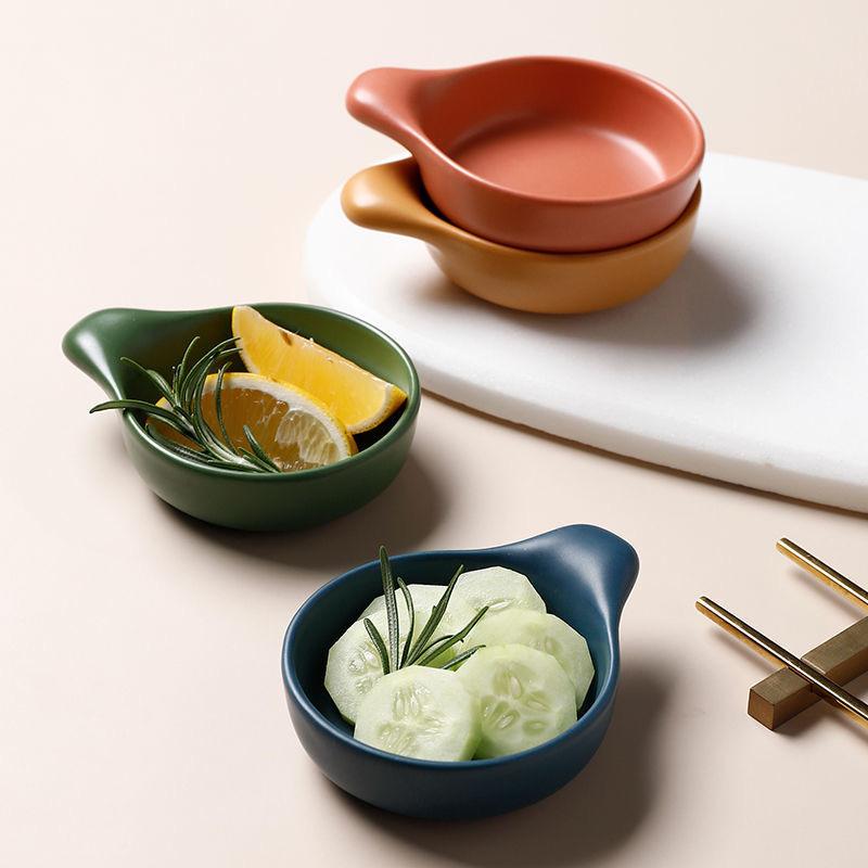 Nordic Stil Einfache Feste Farbe Kleine Platte Sauce Platte Keramik Geschirr Kleine Platte Küche Praktische Gewürz Werkzeug