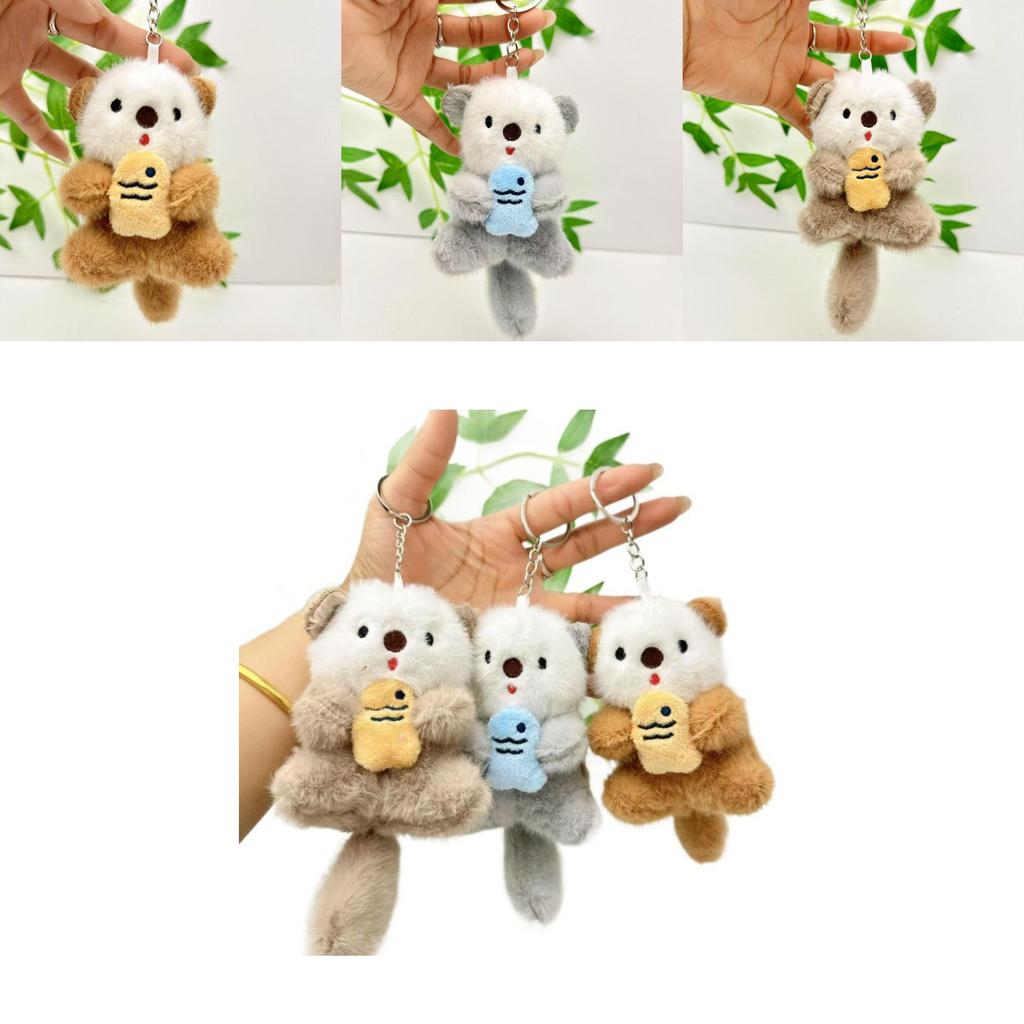 Otter Animal Plush Doll Keychain With Pp Cotton Filling For Backpack Decor