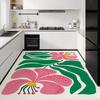Kitchen Floor Mat Colorful Style Pvc Leather Non-slip Carpet Waterproof Oil-proof Mats Large Area Flower Pattern Decorative Rug