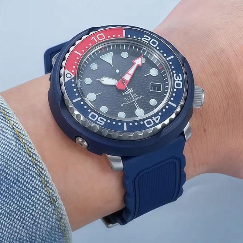 20mm 22mm FKM Rubber Watchband for Omega Panerai Tudor Tissot Seiko IWC Watch Rubber Wristband Waterproof Fluororubber Strap