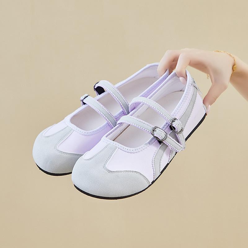 2025 summer new breathable women's shoes lightweight and versatile casual shoes retro single shoes Mary Jane flat