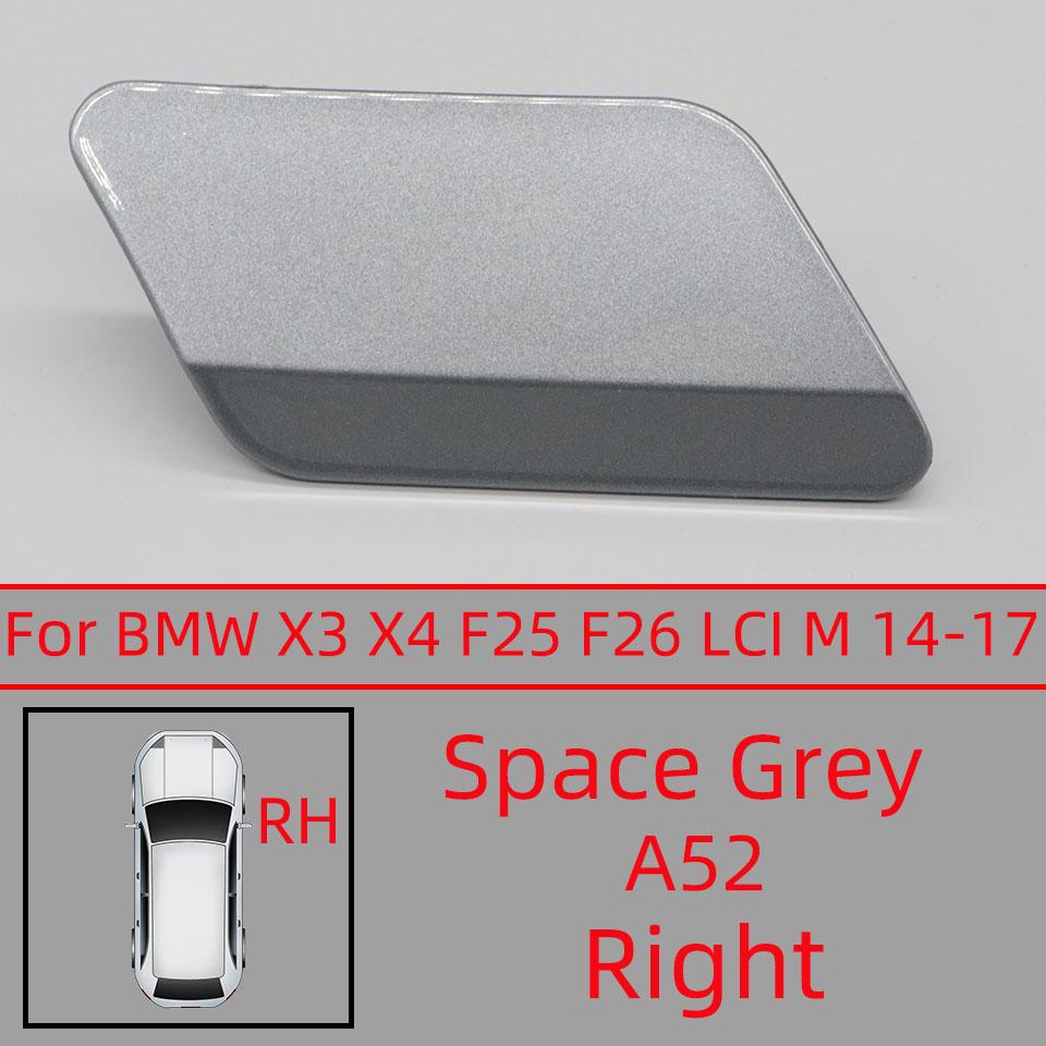 Auto Parts Headlight Washer Cover Cap For BMW X3 X4 F25 F26 LCI M-Sport 2014-2017 High Quality Spray Paint Black White Silver