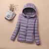 2026 Women's Lightweight Hooded Down Jacket - Ultra-Light Short White Duck Down for Winter