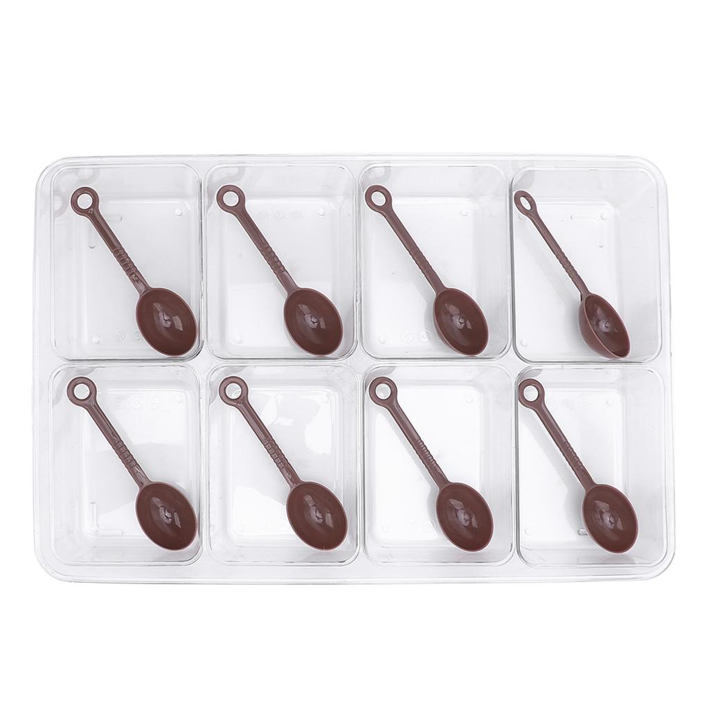 Condiment Server with 8 Containers Serving Tray Platter with 8 Spoons for Bar Accessories Fruit Salad Party Garnish