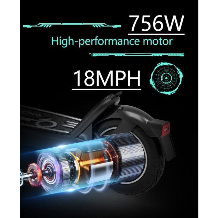 DriveTron DT01 - Elektrická koloběžka - Motor 800W - Baterie 36V 13Ah - Max 30KM/H - Dojezd 35-45km - 10'' pneumatiky - Černá