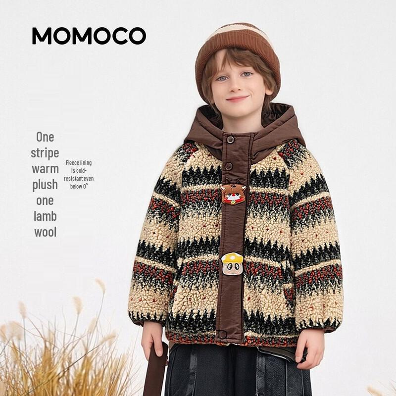MOMOCO Kids Winter Plush Lined Hooded Jacket 110