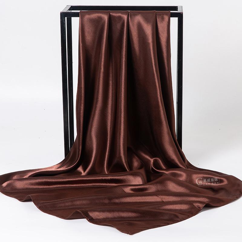 Spring/Summer New Women'S Silk Scarf 90 * 90cm Simulated Silk Twill Square Scarf Fashion Printed Large Square Scarf Professional Scarf