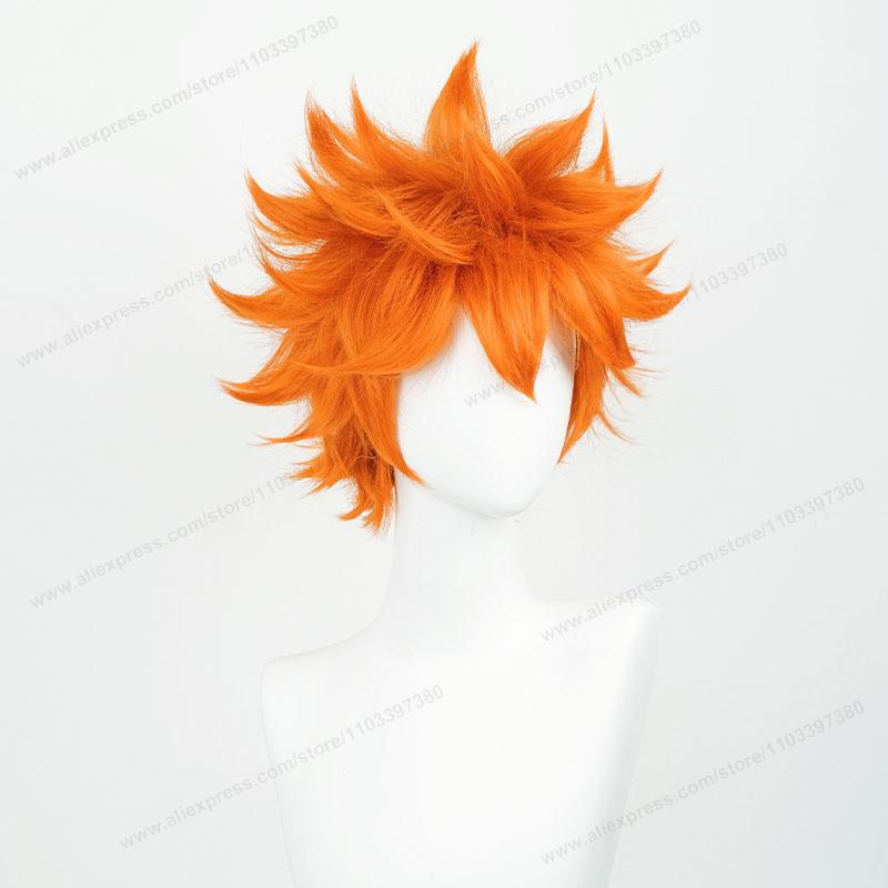 Hinata Shoyo Cosplay Pruik 26cm Kort Oranje Haar Anime Shoyo Hinata Pruiken Hittebestendig Synthetische Pruiken orange
