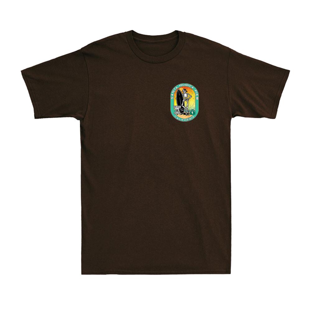 Santa Monica Pier US Highway 66 meets PCH California route 1 Retro Unisexs TShirt