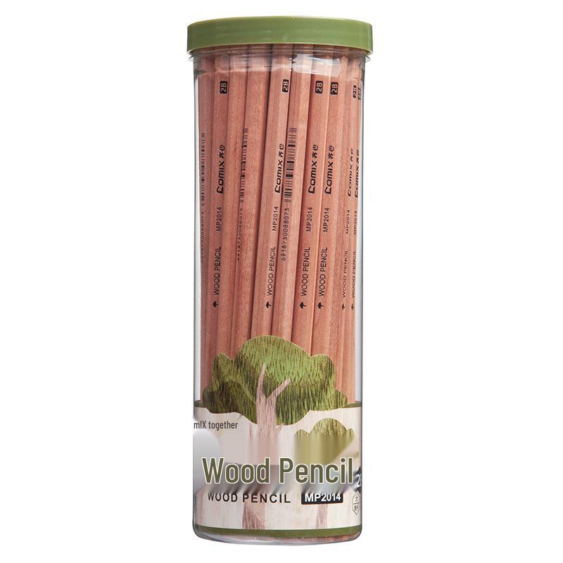 Qixin Natural Wood 2B Pencils (50-Set) 2B чёрный