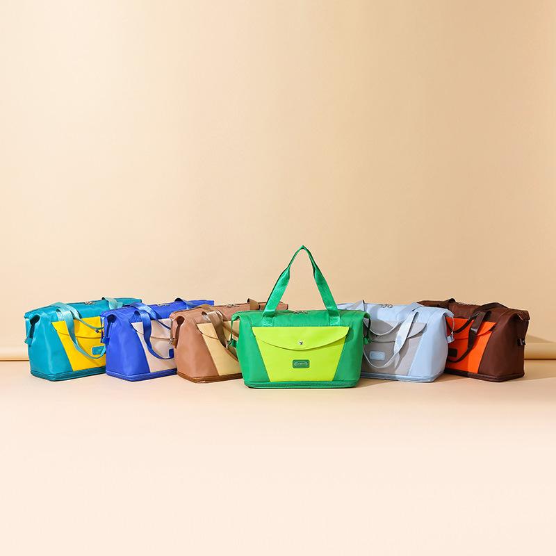 Travel bag Large capacity Portable travel Business trip Luggage storage bag Yoga fitness bag Expansion dry and wet separation
