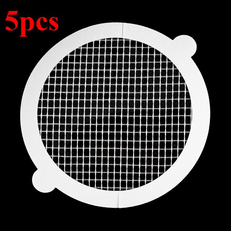 

Одноразовий антиблокувальний фільтр Наклейка на стік для підлоги Сітчастий уловлювач для волосся Пробка Зливна кришка для душу Блокувальник раковини для кухні, ванної кімнати 5PCS сірий