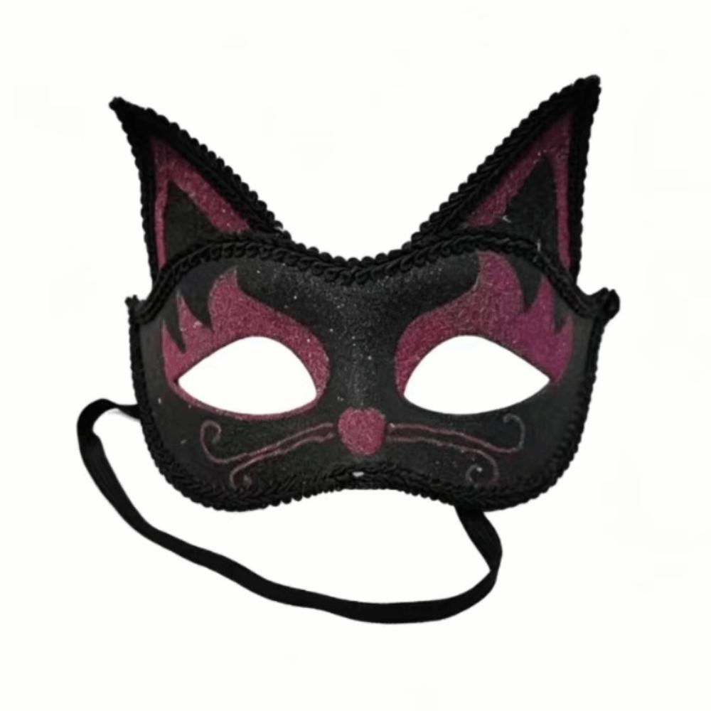 Vintage Venetian Masquerade Cat Mask 3D Cat Texture Halloween Cat Party Eye Mask  Masquerade Ball