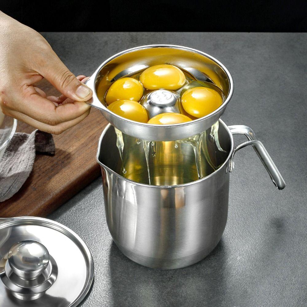 Chef Stainless Steel Baking Kitchen Filter Egg Yolk White Separator Sieve Egg Extractor