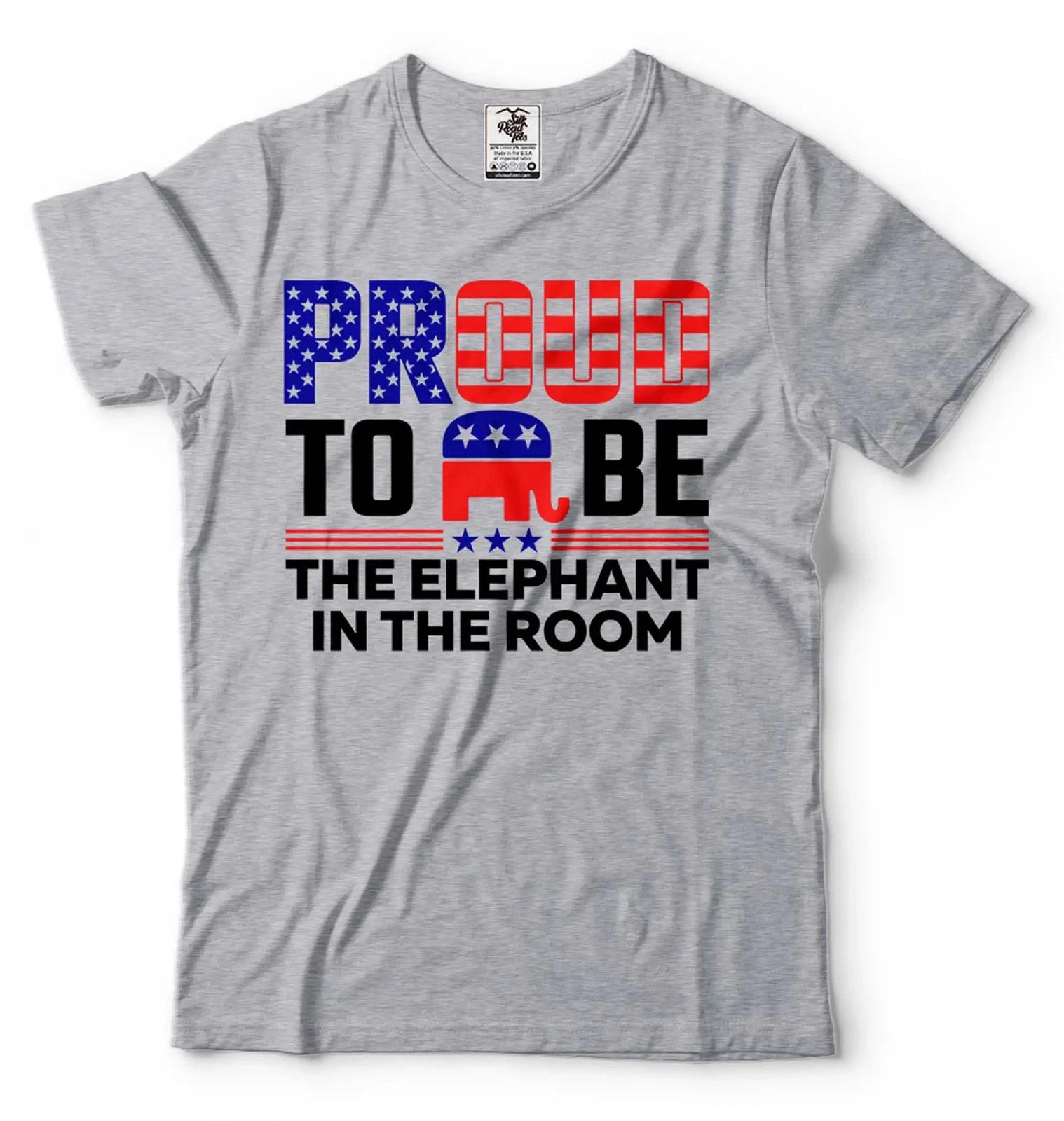 Proud To Be The Elephant Republican T-shirt Funny Donald Pro Trump 2024 Shirt 2XL